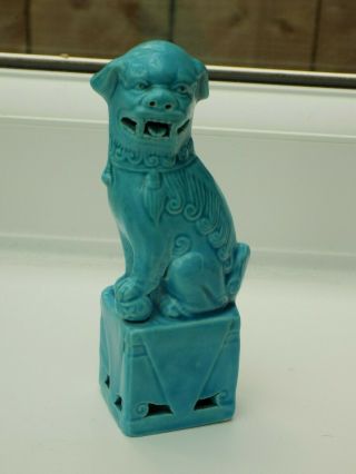 Vintage Antique Chinese Oriental Blue Foo Dog Figurine