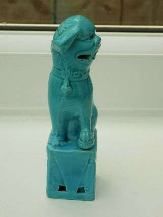 Vintage Antique Chinese Oriental Blue Foo Dog Figurine 2