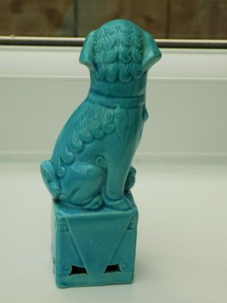 Vintage Antique Chinese Oriental Blue Foo Dog Figurine 3