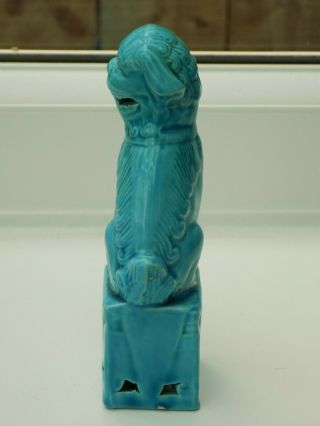 Vintage Antique Chinese Oriental Blue Foo Dog Figurine 4
