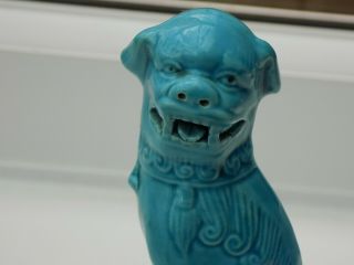 Vintage Antique Chinese Oriental Blue Foo Dog Figurine 5