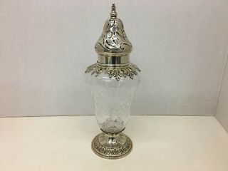 Sterling Silver & Glass Sugar Caster Shaker Muffineer Theodore B.  Starr York