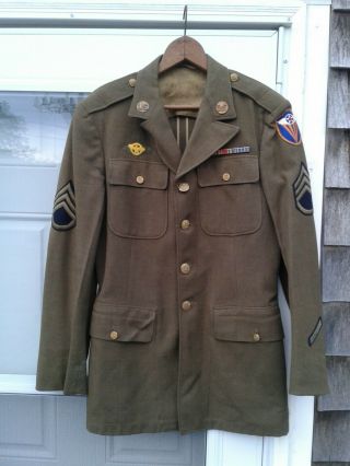2 WW2 DRESS JACKETS NAMED TO HERO RICHARD A.  CUMMINGS VERY LARGE IN SIZE 2