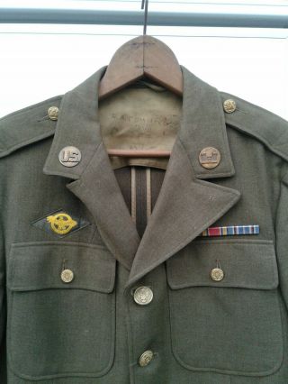 2 WW2 DRESS JACKETS NAMED TO HERO RICHARD A.  CUMMINGS VERY LARGE IN SIZE 3