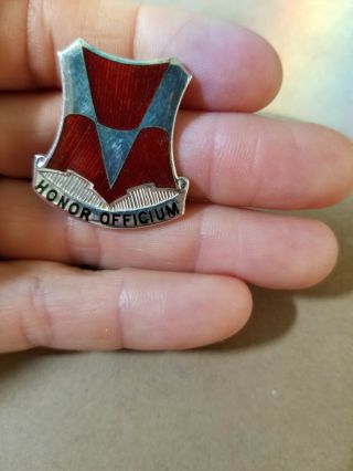 Wwii Sterling 325 Engr Di Dui Crest Pin