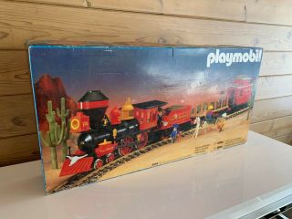 Vintage Playmobil 4034 Rare Western Theme Train Steaming Mary