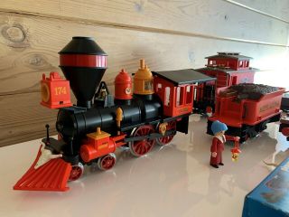 Vintage Playmobil 4034 Rare Western Theme Train Steaming Mary 2