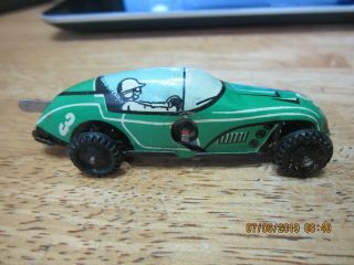 Vintage Tin Wind Up Race Car (no Key)