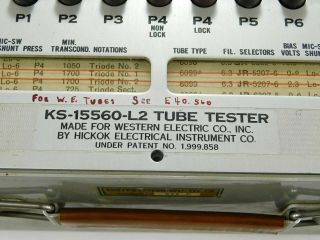 Hickok Western Electric KS - 15560 - L2 Vintage Tube Tester or Restoration 4