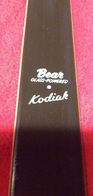 Vtg Bear Glass Powered Kodiak Right Handed Recurve Bow 60 " 42 Hunting Archery