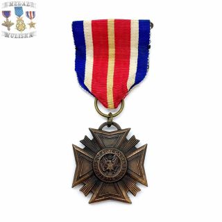 Wwii Us Veterans Of Foreign Wars Membership Medal Badge Slot Brooch Ww2