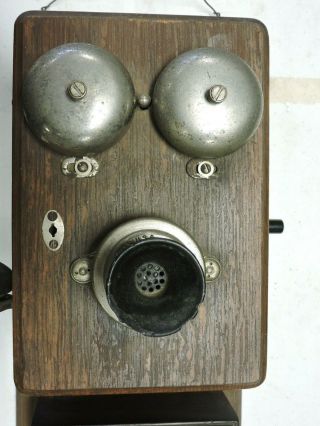 Antique Wood/Oak Wall Phone/Telephone,  Couch & Seeley,  2 of 2 Listed,  (VACX) 5
