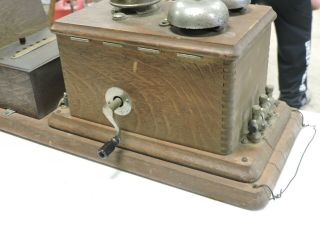 Antique Wood/Oak Wall Phone/Telephone,  Couch & Seeley,  2 of 2 Listed,  (VACX) 7