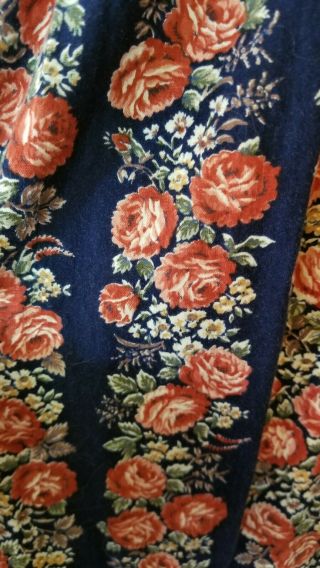 Vtg 70s Jessica Gunne Sax Long Corset Floral Prairie Boho Summer Velvet Dress 2