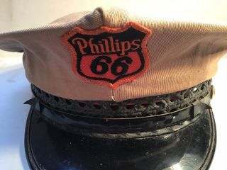 Vintage Rare Phillips 66 Gas Station Attendant Hat Cap Oil Can GM Ford Shell DX 3