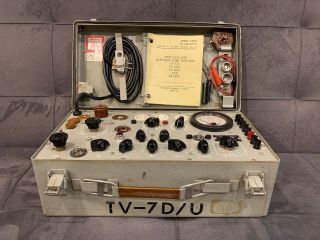Vintage TV - 7D/U Tube Tester In,  Calibrated And Fully Functional 2