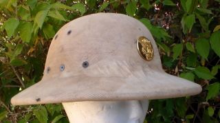 Ww2 Us Army M - 1940 Helmet Fiber Tropical Pith Helmet Safari Hat