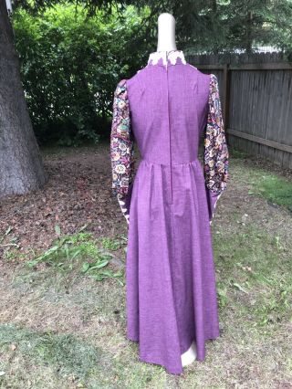Vintage Gunne Sax Jessica Victorian Edwardian Tapestry Dress 4