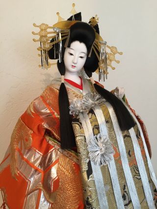 Vintage Japanese Gofun Oiran Doll Geisha Doll Japanese Doll