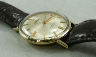 VINTAGE 14K SOLID YELLOW GOLD OMEGA SEAMASTER WATCH FOR MENS 2