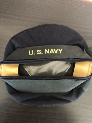 Wwii Us Navy Usn Sailor Cracker Jack Or Donald Duck Wool Uniform Cap Size 6 3/4