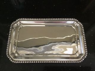 Exquisite Fine Mid Century Egypthian Solid Silver Tray Plate Dish 374 Grams 60s