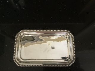 Exquisite Fine Mid Century egypthian Solid Silver Tray Plate Dish 374 Grams 60s 3