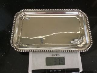 Exquisite Fine Mid Century egypthian Solid Silver Tray Plate Dish 374 Grams 60s 4