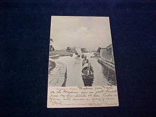 Orig Vintage Chinese China Postcard Postboat In Ningpo 1907
