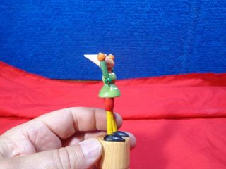 Vintage Wooden Push Up Collapsing Toy Italy 2 4