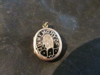 Victorian Quality 9ct Gold B&f & Enamel,  In Memory Of Mourning Locket