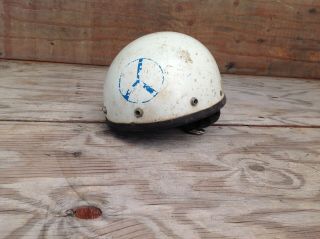 Cool Vintage Half Shell Helmet With Leather Flaps Size 7 3/8