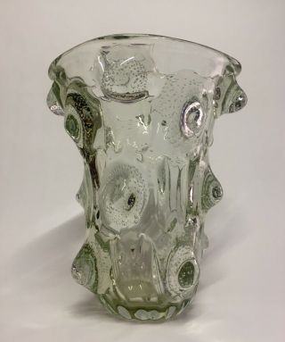 Rare monumental Murano Glass Barovier “a mugnoni” Vase 2