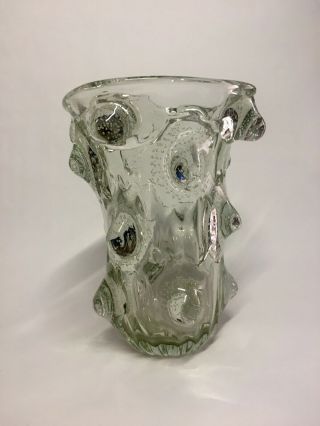 Rare monumental Murano Glass Barovier “a mugnoni” Vase 8