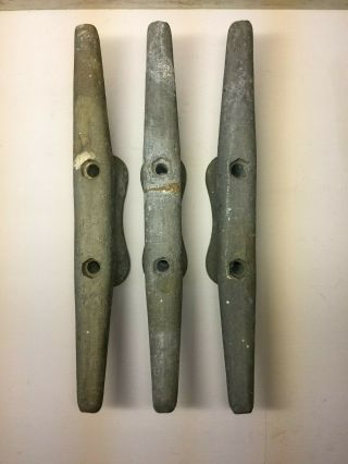 Set Of 3 - 12” Wilcox Crittenden Galvanized Ship Boat Dock Cleats