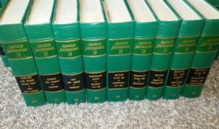 Law Books: American Jurisprudence 2d Vol.  50 - 58 Green Color Vintage