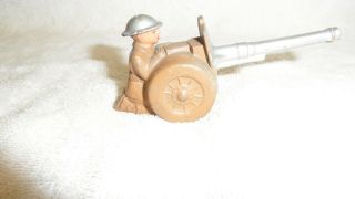 Unplayed With Barclay Manoil Lead Soldier - Wwi Field Artillery Gun
