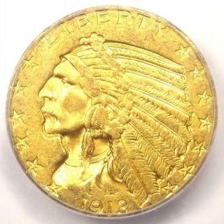 1908 Indian Gold Half Eagle $5 Coin - Icg Ms63 - Rare In Ms63 - $930 Value