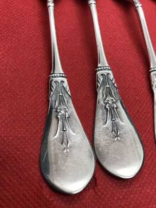 6 X ANTIQUE VINTAGE STERLING SILVER VERY DECORATIVE FORKS EARLY 1900’s 2