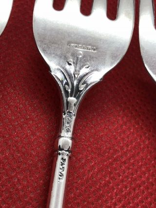 6 X ANTIQUE VINTAGE STERLING SILVER VERY DECORATIVE FORKS EARLY 1900’s 5