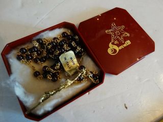 Vintage 18k Yellow Gold Rosary Beads Rosaries 26.  3 Grams Minty Oro Placcatura