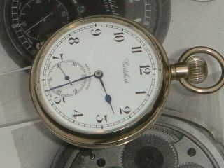 Cortebert vintage H/W pocket watch calibre 534 nickel collector grade 3