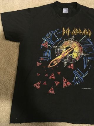 Vintage 1987 Def Leppard Hysteria Concert Tour T - Shirt Mens Large Rare 2