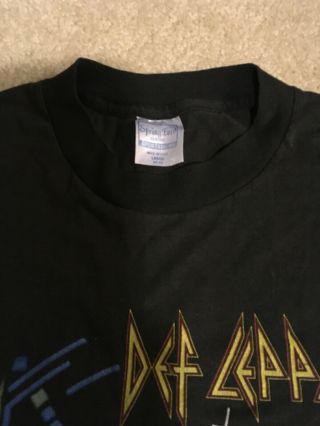 Vintage 1987 Def Leppard Hysteria Concert Tour T - Shirt Mens Large Rare 5