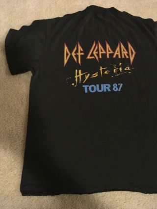 Vintage 1987 Def Leppard Hysteria Concert Tour T - Shirt Mens Large Rare 7