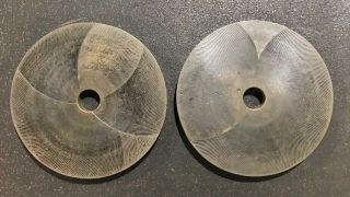 York Barbell Milled 35 LB Olympic Weight Plates Vintage 1 Pair 2 2