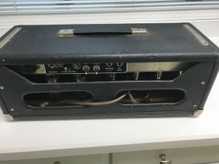 Rare Great Sounding 1966 Black Face Fender Bassman Guitar Head Amp 2