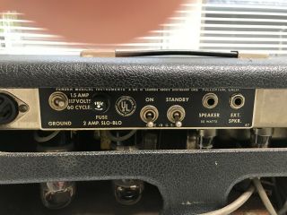 Rare Great Sounding 1966 Black Face Fender Bassman Guitar Head Amp 3