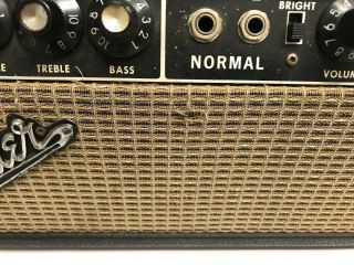 Rare Great Sounding 1966 Black Face Fender Bassman Guitar Head Amp 5