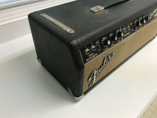 Rare Great Sounding 1966 Black Face Fender Bassman Guitar Head Amp 6